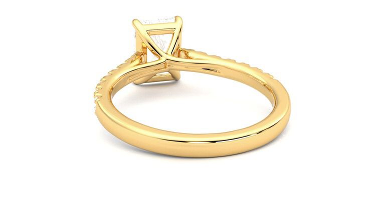 Taylor & Hart Aurora Radiant Engagement Ring 360 degree image 16