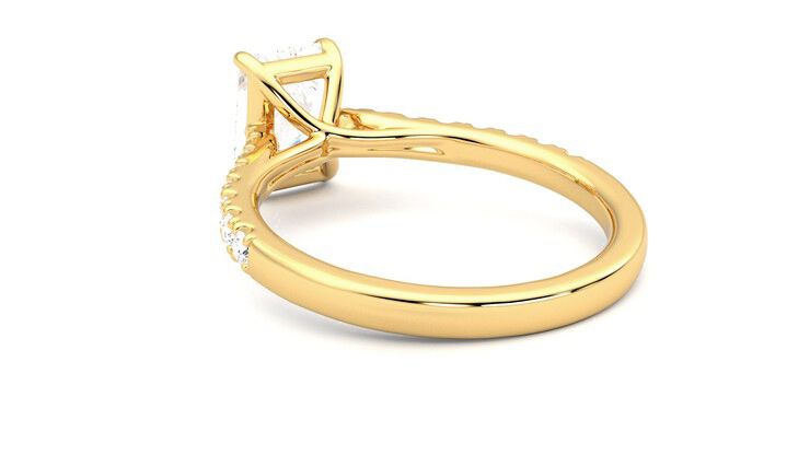 Taylor & Hart Aurora Radiant Engagement Ring 360 degree image 17