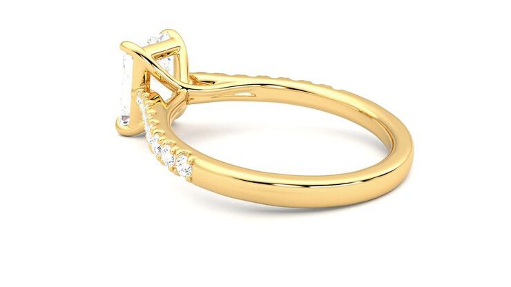 Taylor & Hart Aurora Radiant Engagement Ring 360 degree image 18