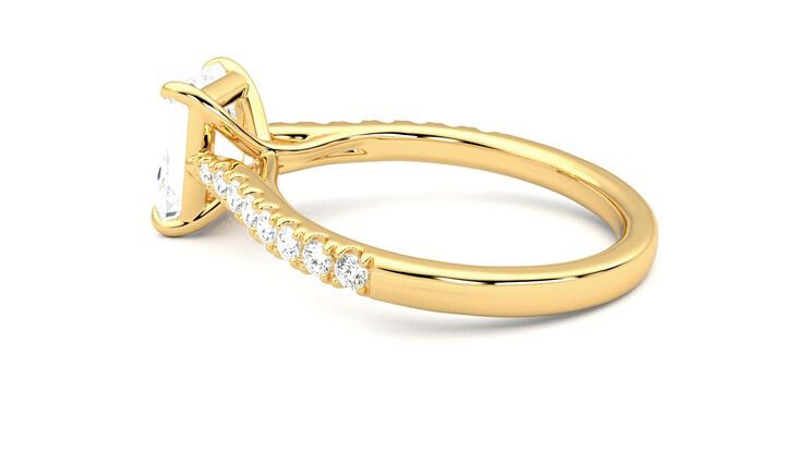 Taylor & Hart Aurora Radiant Engagement Ring 360 degree image 19