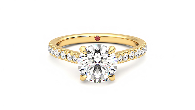 Taylor & Hart Aurora Round Engagement Ring 360 degree image 0