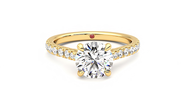 Taylor & Hart Aurora Round Engagement Ring 360 degree image 1