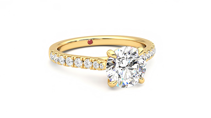 Taylor & Hart Aurora Round Engagement Ring 360 degree image 4