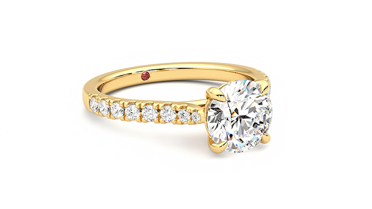 Taylor & Hart Aurora Round Engagement Ring 360 degree image 5