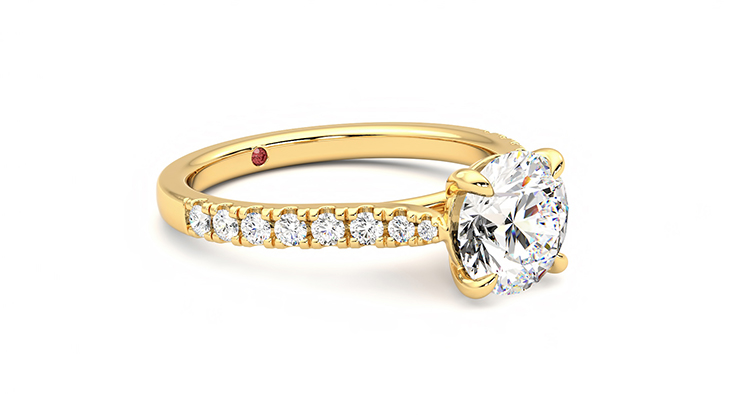 Taylor & Hart Aurora Round Engagement Ring 360 degree image 6