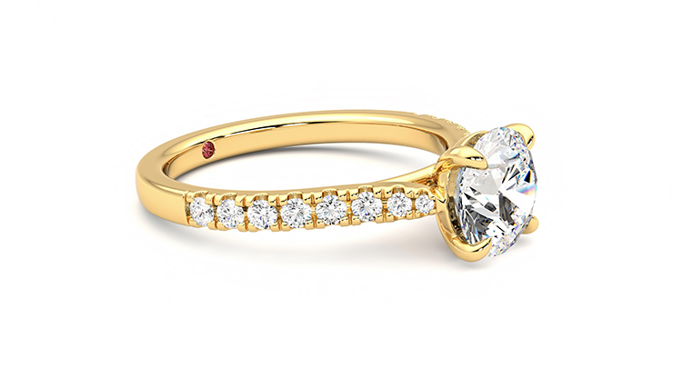 Taylor & Hart Aurora Round Engagement Ring 360 degree image 7