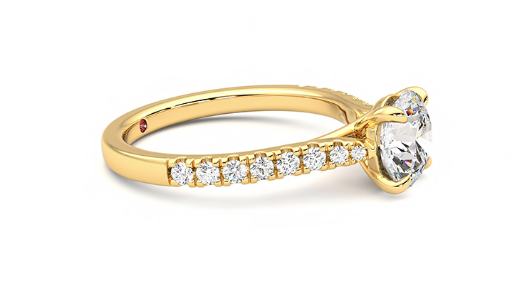 Taylor & Hart Aurora Round Engagement Ring 360 degree image 8