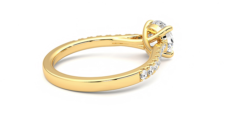 Taylor & Hart Aurora Round Engagement Ring 360 degree image 12