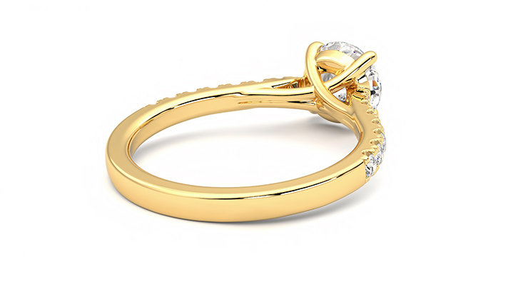 Taylor & Hart Aurora Round Engagement Ring 360 degree image 13