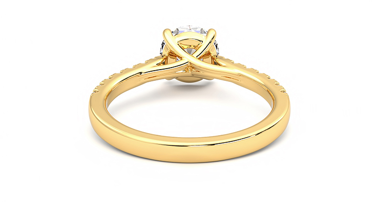 Taylor & Hart Aurora Round Engagement Ring 360 degree image 15