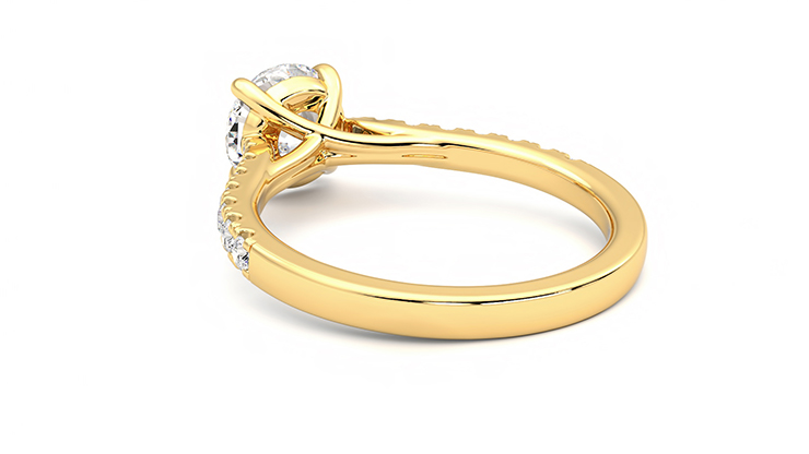 Taylor & Hart Aurora Round Engagement Ring 360 degree image 17