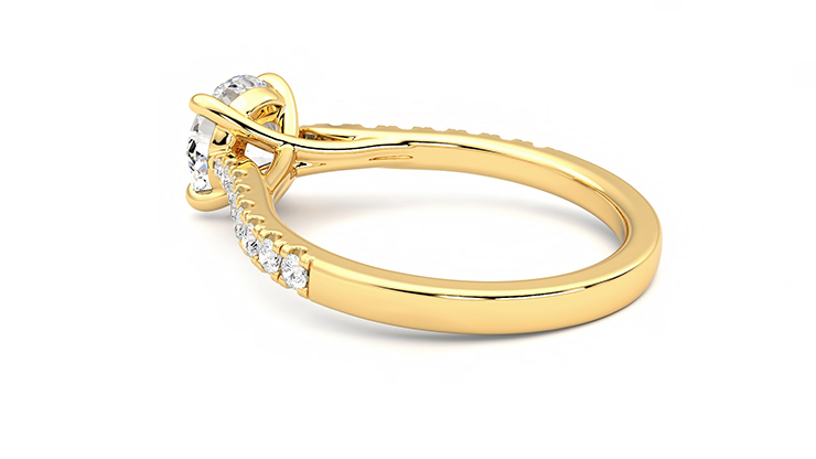 Taylor & Hart Aurora Round Engagement Ring 360 degree image 18