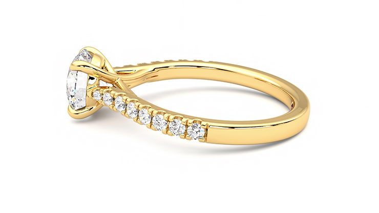 Taylor & Hart Aurora Round Engagement Ring 360 degree image 20