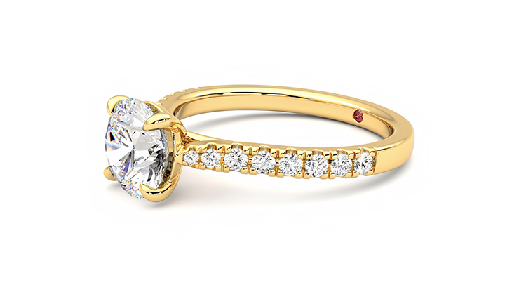 Taylor & Hart Aurora Round Engagement Ring 360 degree image 23