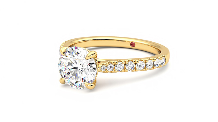 Taylor & Hart Aurora Round Engagement Ring 360 degree image 25