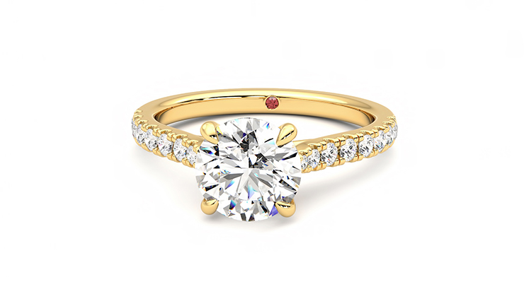 Taylor & Hart Aurora Round Engagement Ring 360 degree image 28