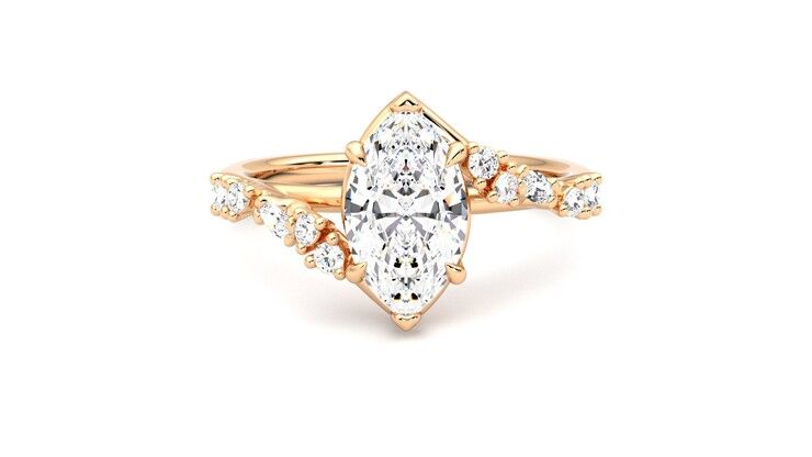 Taylor & Hart Avalon Marquise Engagement Ring 360 degree image 0