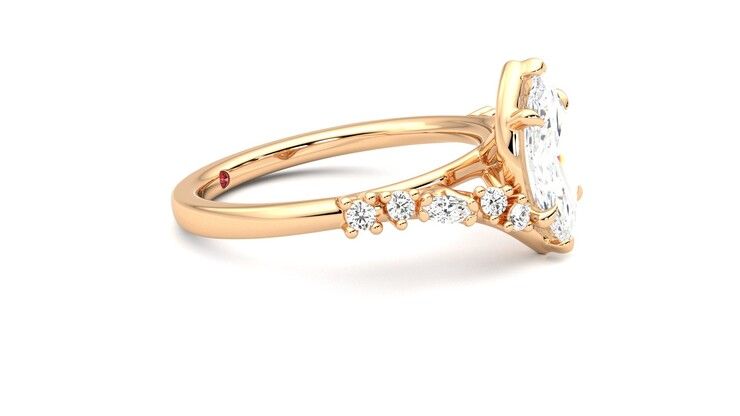 Taylor & Hart Avalon Marquise Engagement Ring 360 degree image 8