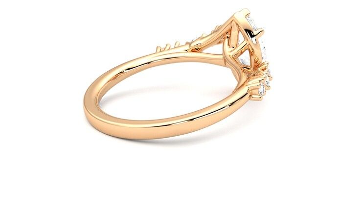 Taylor & Hart Avalon Marquise Engagement Ring 360 degree image 12