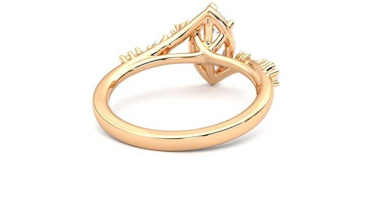 Taylor & Hart Avalon Marquise Engagement Ring 360 degree image 14