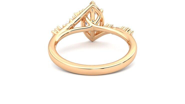 Taylor & Hart Avalon Marquise Engagement Ring 360 degree image 15