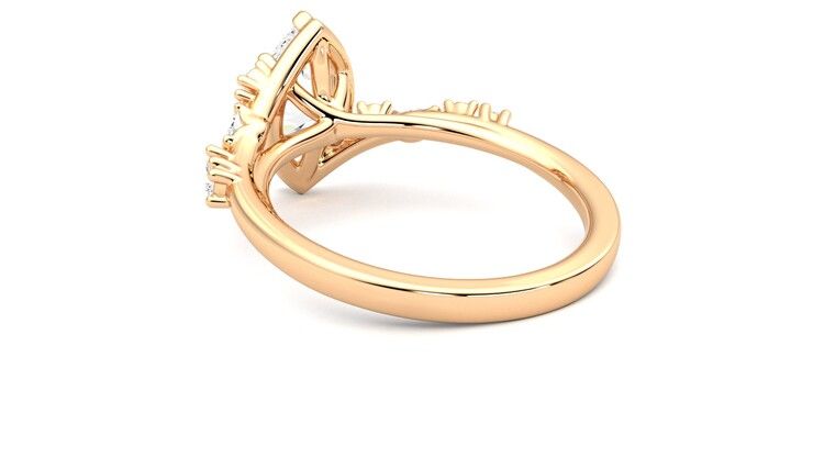 Taylor & Hart Avalon Marquise Engagement Ring 360 degree image 17