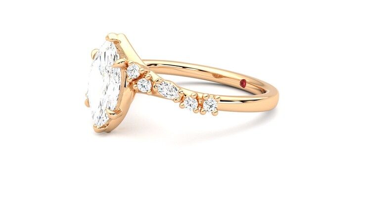 Taylor & Hart Avalon Marquise Engagement Ring 360 degree image 23