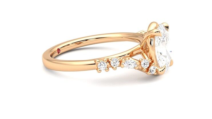Taylor & Hart Avalon Oval Engagement Ring 360 degree image 8