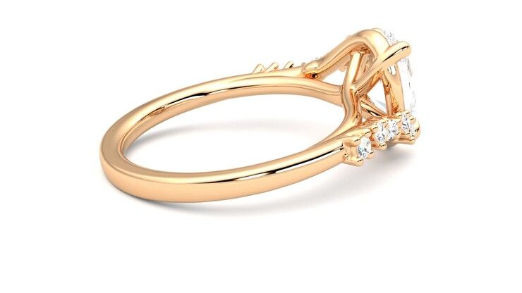 Taylor & Hart Avalon Oval Engagement Ring 360 degree image 11