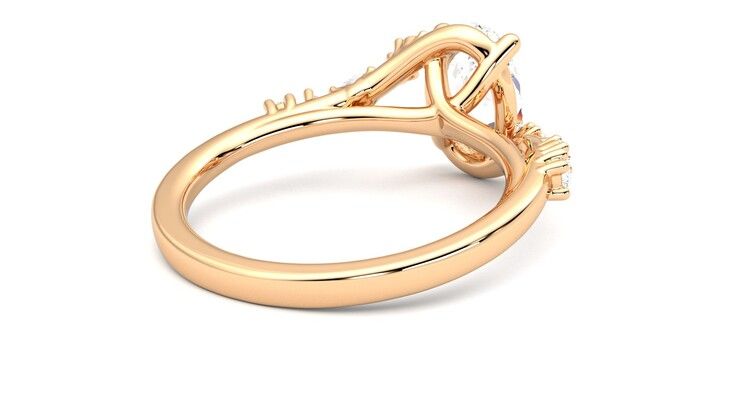 Taylor & Hart Avalon Oval Engagement Ring 360 degree image 13