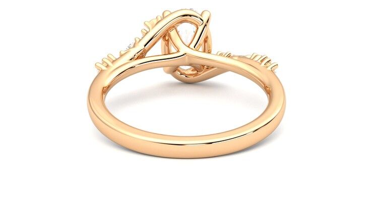 Taylor & Hart Avalon Oval Engagement Ring 360 degree image 15