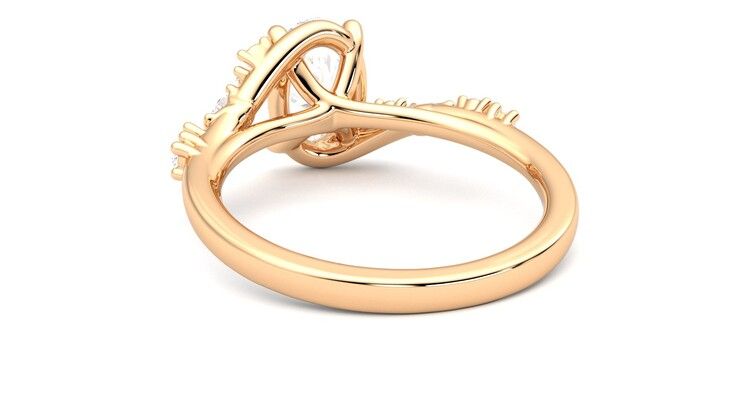 Taylor & Hart Avalon Oval Engagement Ring 360 degree image 16