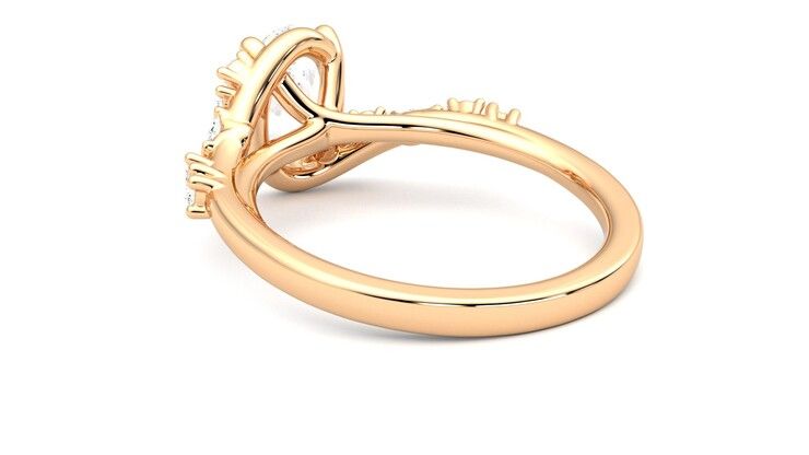 Taylor & Hart Avalon Oval Engagement Ring 360 degree image 17
