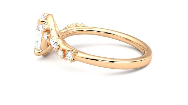 Taylor & Hart Avalon Oval Engagement Ring 360 degree image 20