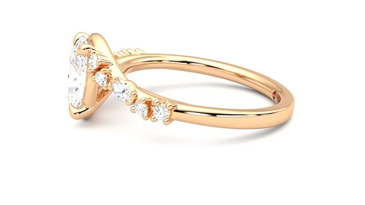 Taylor & Hart Avalon Oval Engagement Ring 360 degree image 21