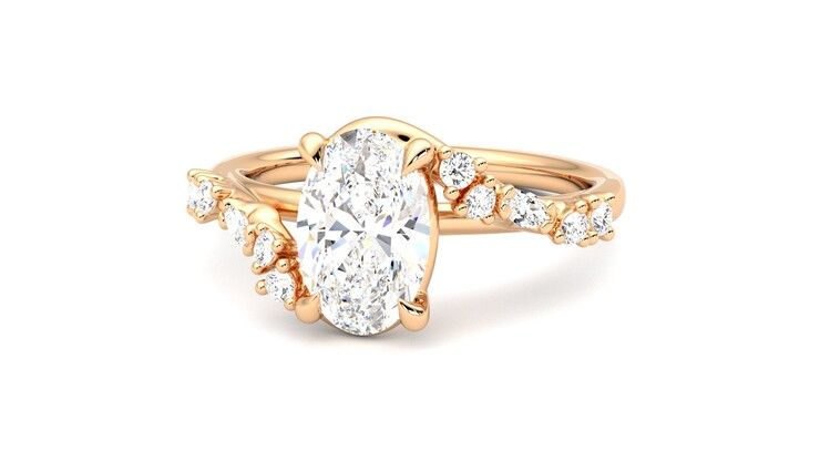 Taylor & Hart Avalon Oval Engagement Ring 360 degree image 27