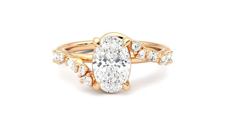 Taylor & Hart Avalon Oval Engagement Ring 360 degree image 29