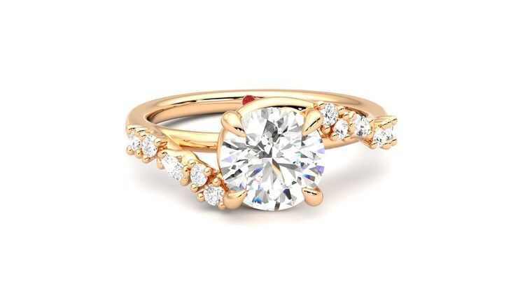 Taylor & Hart Avalon Round Engagement Ring 360 degree image 2