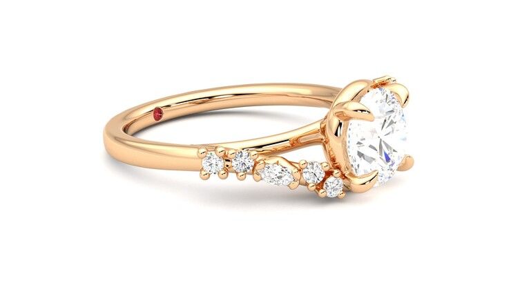 Taylor & Hart Avalon Round Engagement Ring 360 degree image 7