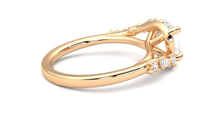 Taylor & Hart Avalon Round Engagement Ring 360 degree image 11