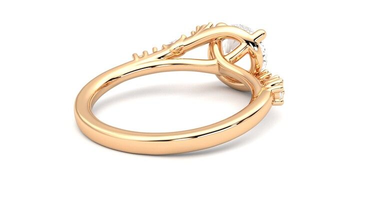 Taylor & Hart Avalon Round Engagement Ring 360 degree image 13