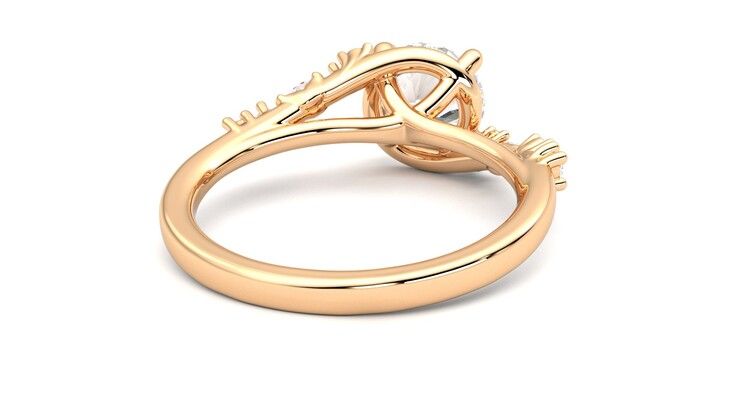 Taylor & Hart Avalon Round Engagement Ring 360 degree image 14