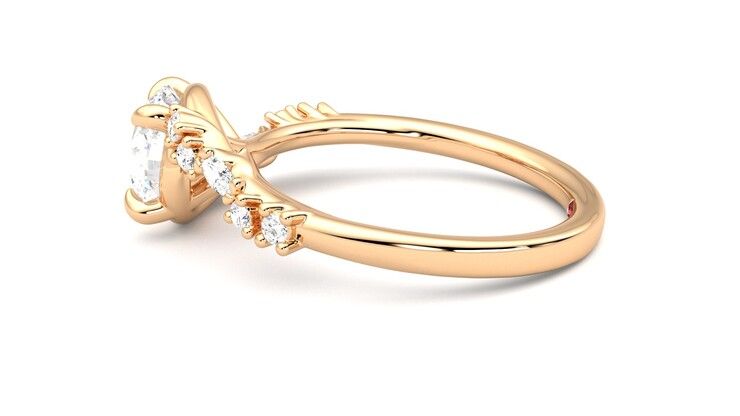 Taylor & Hart Avalon Round Engagement Ring 360 degree image 20