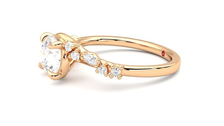 Taylor & Hart Avalon Round Engagement Ring 360 degree image 22