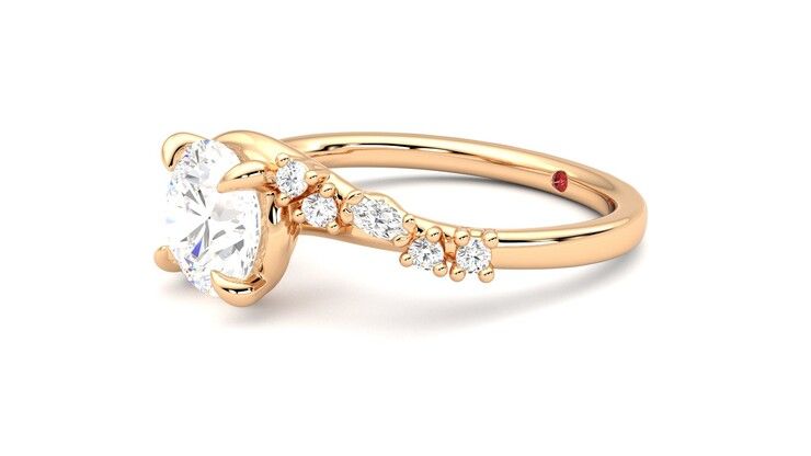 Taylor & Hart Avalon Round Engagement Ring 360 degree image 23
