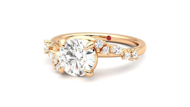 Taylor & Hart Avalon Round Engagement Ring 360 degree image 26