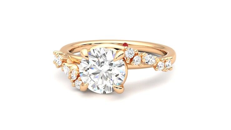 Taylor & Hart Avalon Round Engagement Ring 360 degree image 27