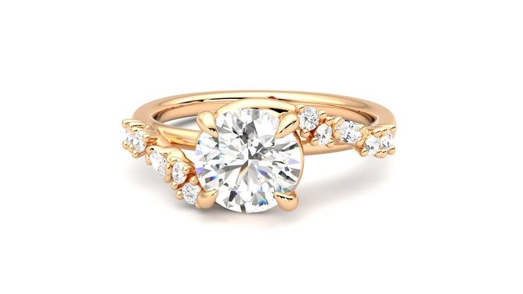 Taylor & Hart Avalon Round Engagement Ring 360 degree image 28