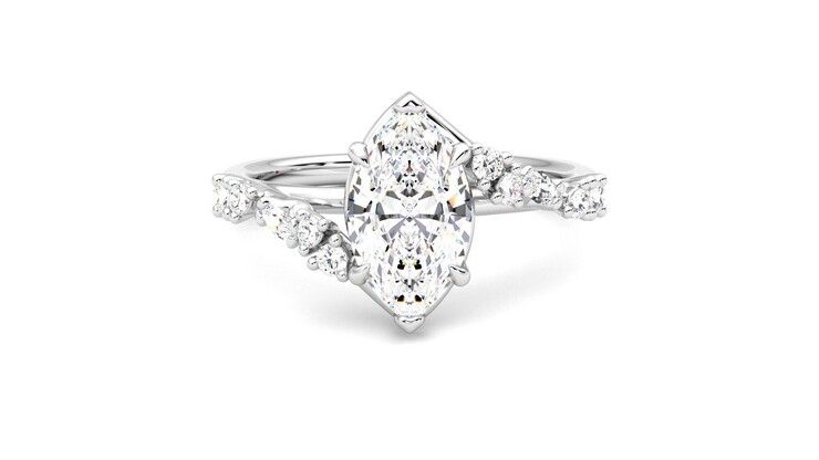 Taylor & Hart Avalon Marquise Engagement Ring 360 degree image 0