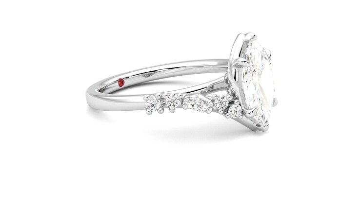 Taylor & Hart Avalon Marquise Engagement Ring 360 degree image 7